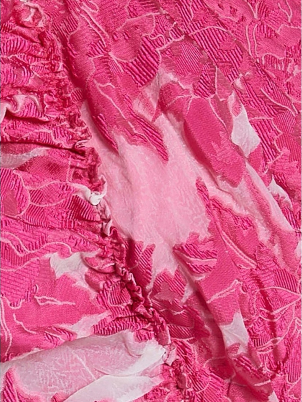 Showpo Hot Pink One-Shoulder Floral Ruffle Maxi Dress - Picture 8 of 12